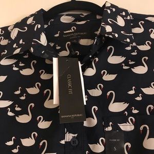 Banana Republic swan blouse NWT